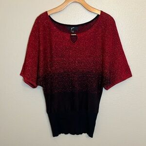 GNW Festive Red Black Sweater Shirt